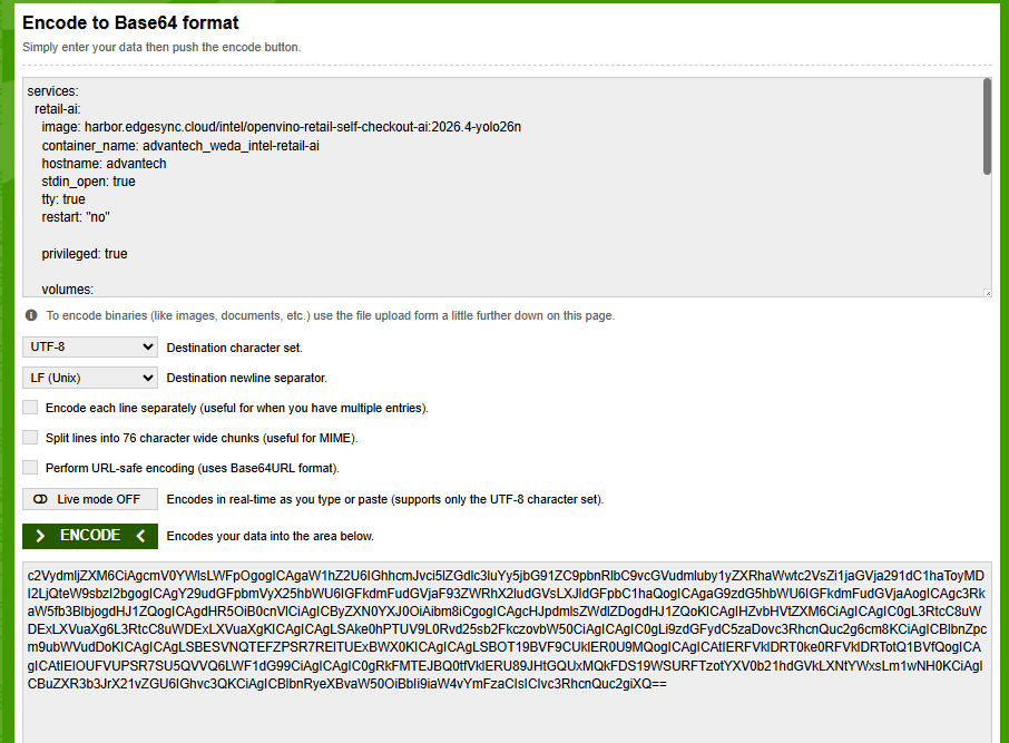 WEDA Base64 Encode