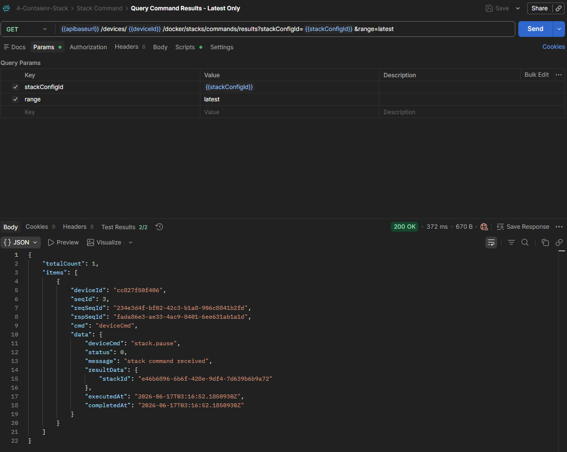 postman container command