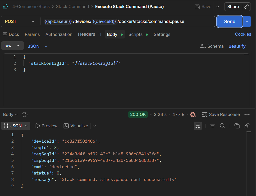 postman container command